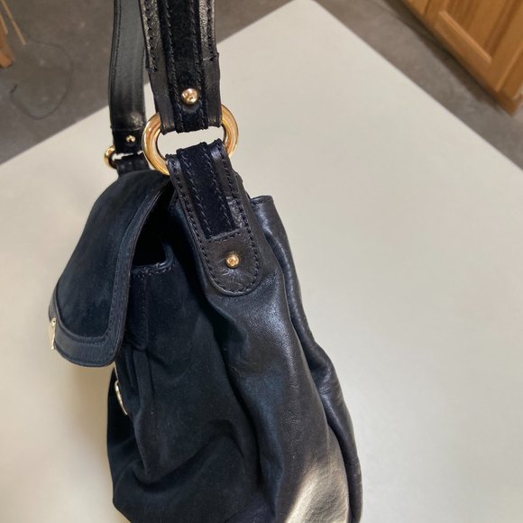 Marc Jacobs Suede and Leather Shoulder Bag, Black - Picture 6 of 6